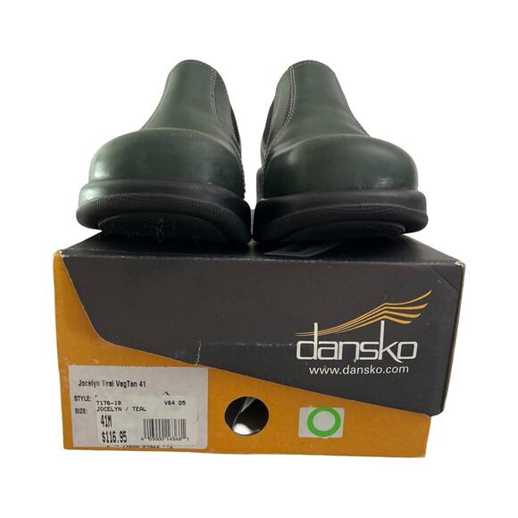Dansko Jocelyn Slip-On Leather Shoes Teal VegTan Leather Size 41 US 10.5-11 - Picture 12 of 15